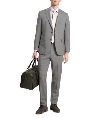 Winter Modern Fit Gray & White Stripe Suit Pants
