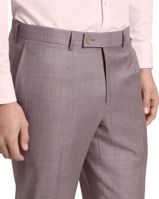 Winter Modern Fit Sharkskin Mauve Suit Pants