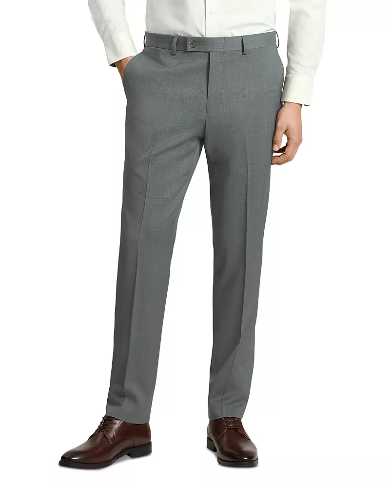 Ted Baker Winter Modern Fit Green Plaid Suit Pants