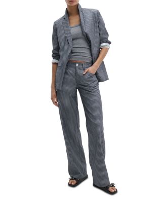 Saige Stripe Low Rise Poplin Pants