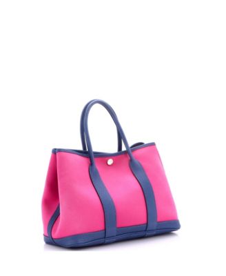 30 Garden Party Tote Toile and Leather