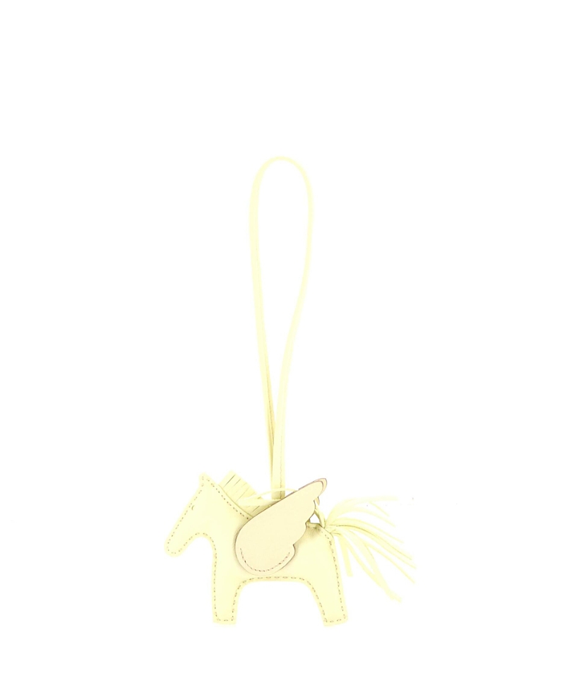 Pre-owned Pre-owned Hermes Hermes Pm Monochrome Pegase Rodeo Bag Charm Leather In Yellow