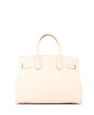 Birkin 30 Handbag Light Clemence with Gold Hardware