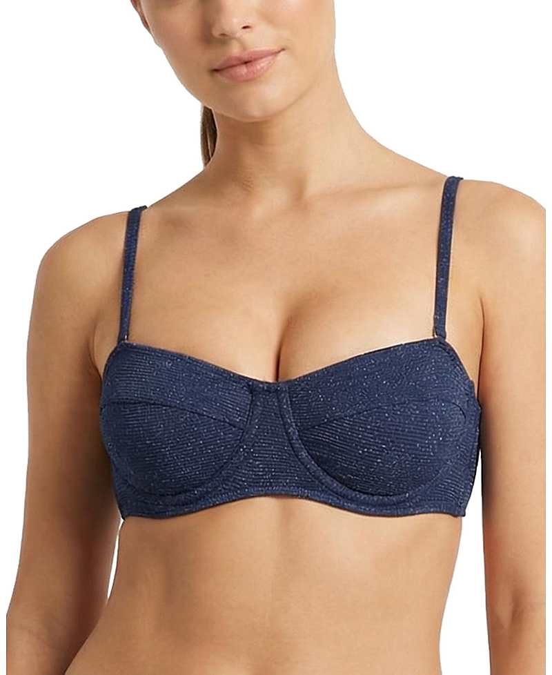 Change Of Scenery Nellie Underwire Balconette Shimmer Bikini Top