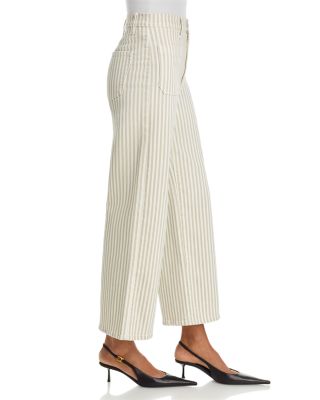 The Anchor High Rise Ankle Jeans in Flax Stripe