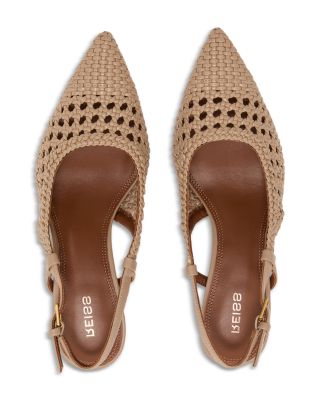 Women's Woven Slingback Pumps