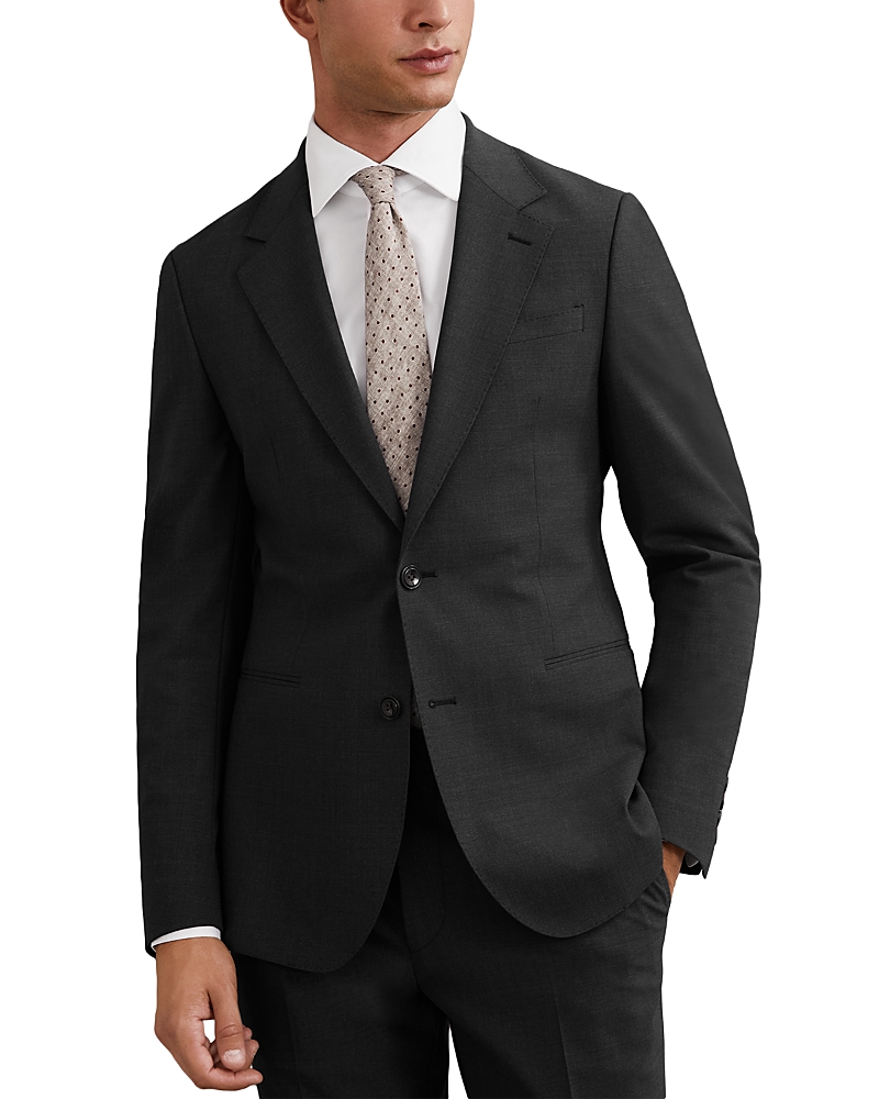 Reiss Promise Single Breasted Two Button Notch Plain Weave Suit Jacket