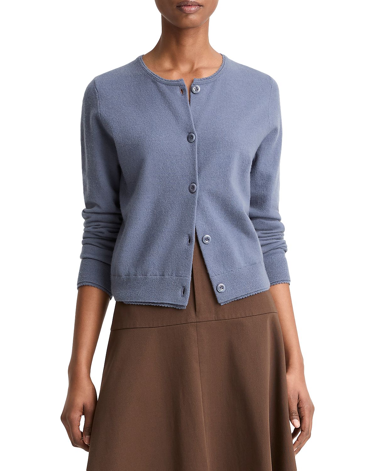 Vince Scallop Trim Cardigan Sweater