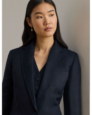 Linen Blend Twill Blazer