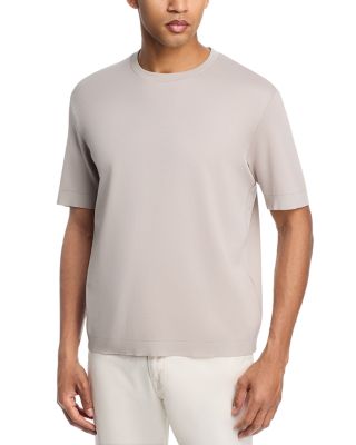 Double Layered Short Sleeve Knit Tee