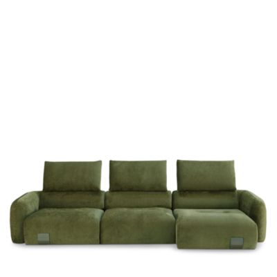 Three Piece Fabric Motion Sectional - Exclusive