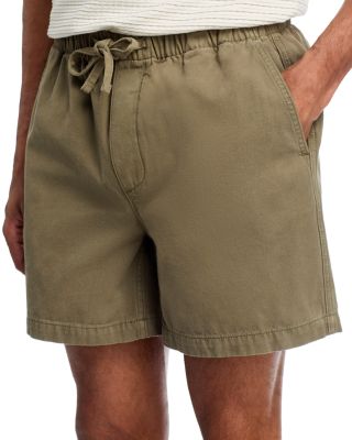 Regular Fit 5.5" Military Khaki Canvas Shorts