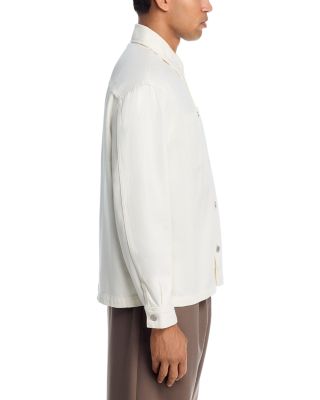 Regular Fit Linen Blend Shirt Jacket