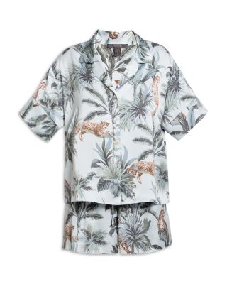 Stretch Satin Short Sleeve Pajama Set