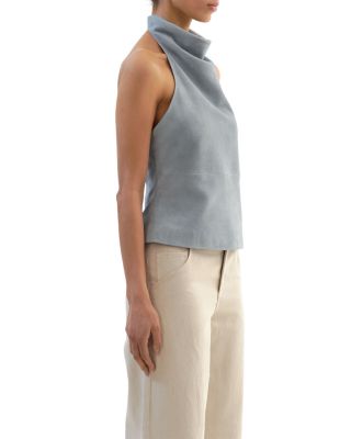 Suede Halter Neck Top