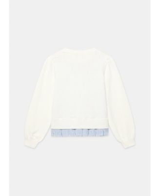  Women's Cotton Blend Bow Detail Sweater