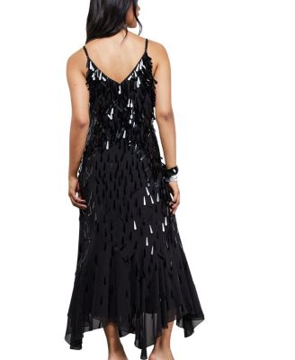 Premium Teardrop Embellished Midi Dress