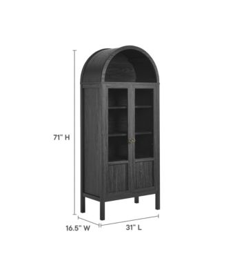 Tessa Tall Arched Storage Display Cabinet
