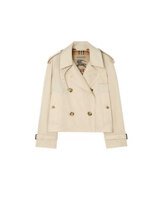 Cropped Tropical Gabardine Mayfair Trench Jacket