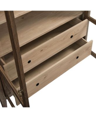 Nolan 74" Tall Wide Arched Storage Display Cabinet