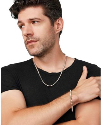 Sterling Silver Baller Bead Necklace