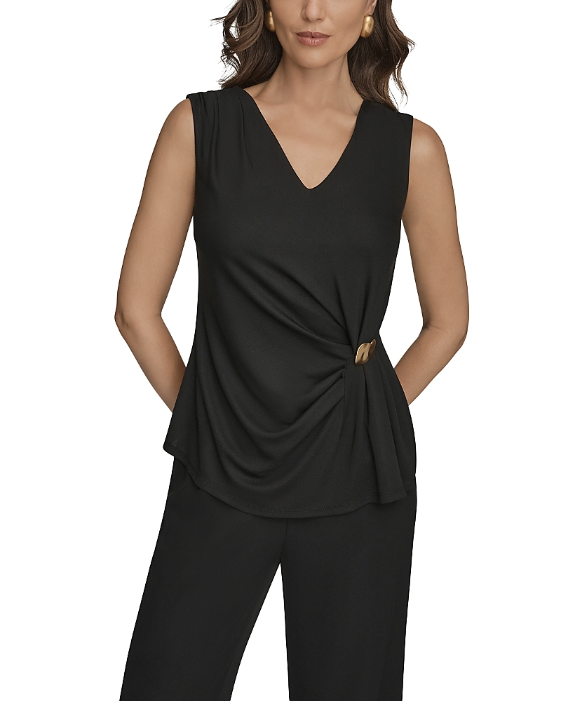 Donna Karan New York V Neck Sleeveless Top