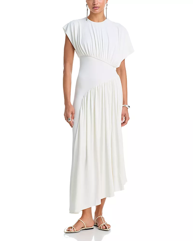 Rabanne Long Dress with Ruched Details