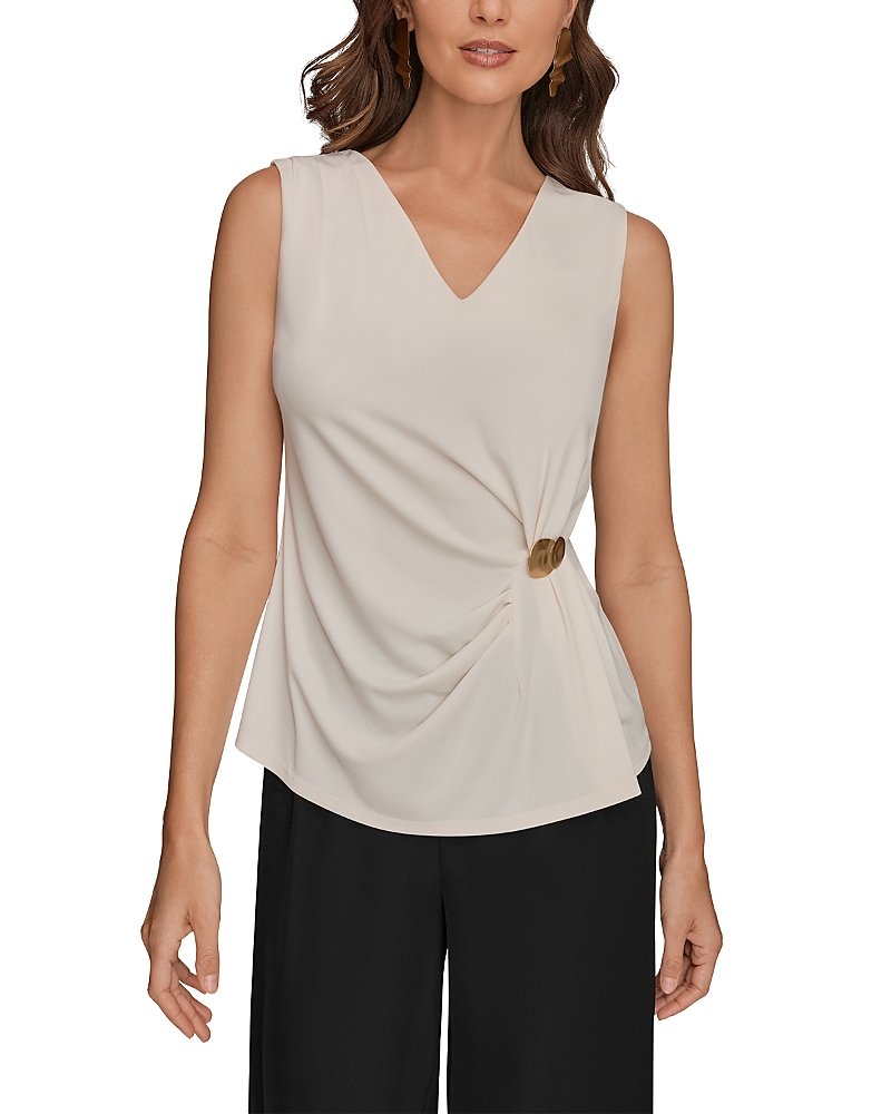 Donna Karan New York V Neck Sleeveless Top