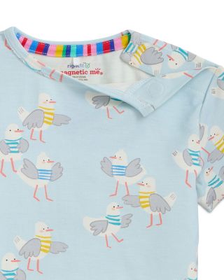 Unisex Gulls Just Wanna Have Fun RightFit™ Magnetic Pajama Set - Little Kid, Big Kid