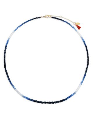 Aisha Gemstone Beaded Collar Necklace, 16.25-18.25"