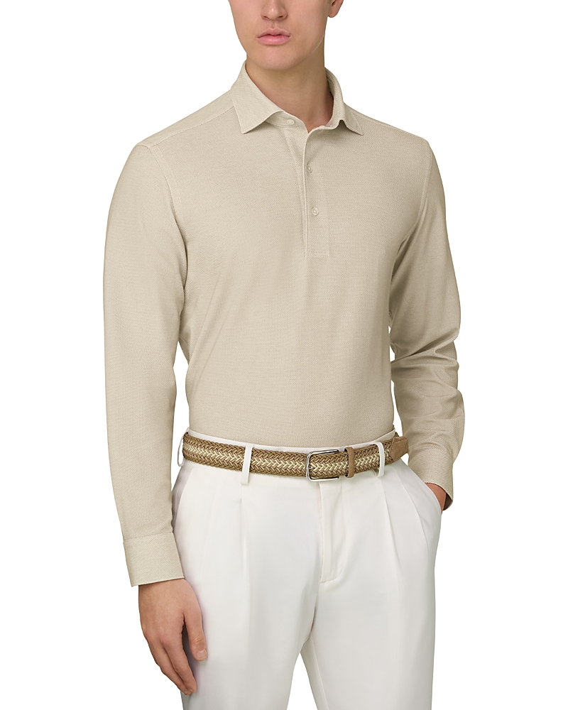 Boggi Milano Regular Fit Structured Polo Shirt