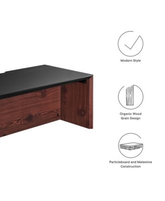  Kinetic 38" Wall-Mount Office Desk With Cabinet and Shelf