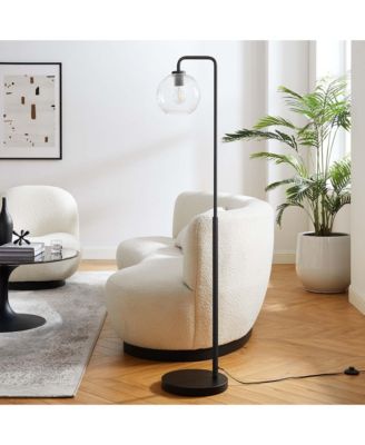  Silo Glass Globe Glass and Metal Floor Lamp