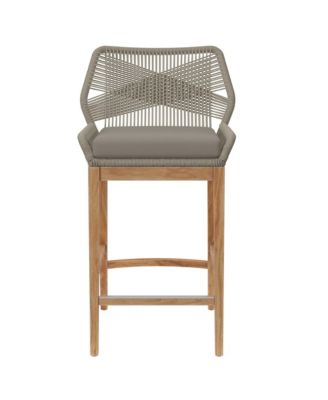 Wellspring Outdoor Patio Teak Wood Bar Stool