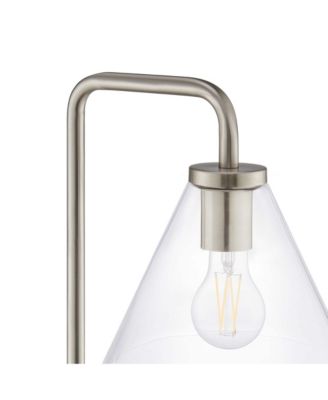 Element Transparent Glass and Metal Floor Lamp