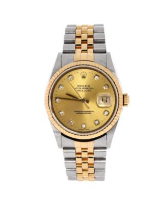  Oyster Perpetual Datejust Automatic Watch in Stainless Steel and Gold with Diamond Markers 36mm