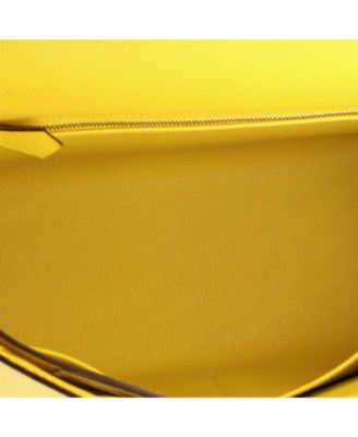 Kelly 28 Handbag Yellow Epsom with Palladium Hardware