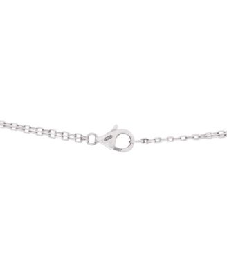  2 Diamonds Love Pendant Necklace 18K White Gold with Diamonds, 16.25"