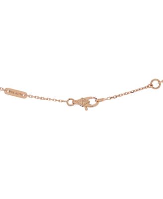  Sweet Alhambra Heart Pendant Necklace 18K Rose Gold and Carnelian, 15.5"