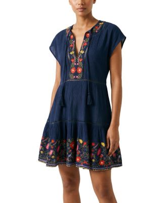  Gari Cotton Cover-Up Cap Sleeve Dress