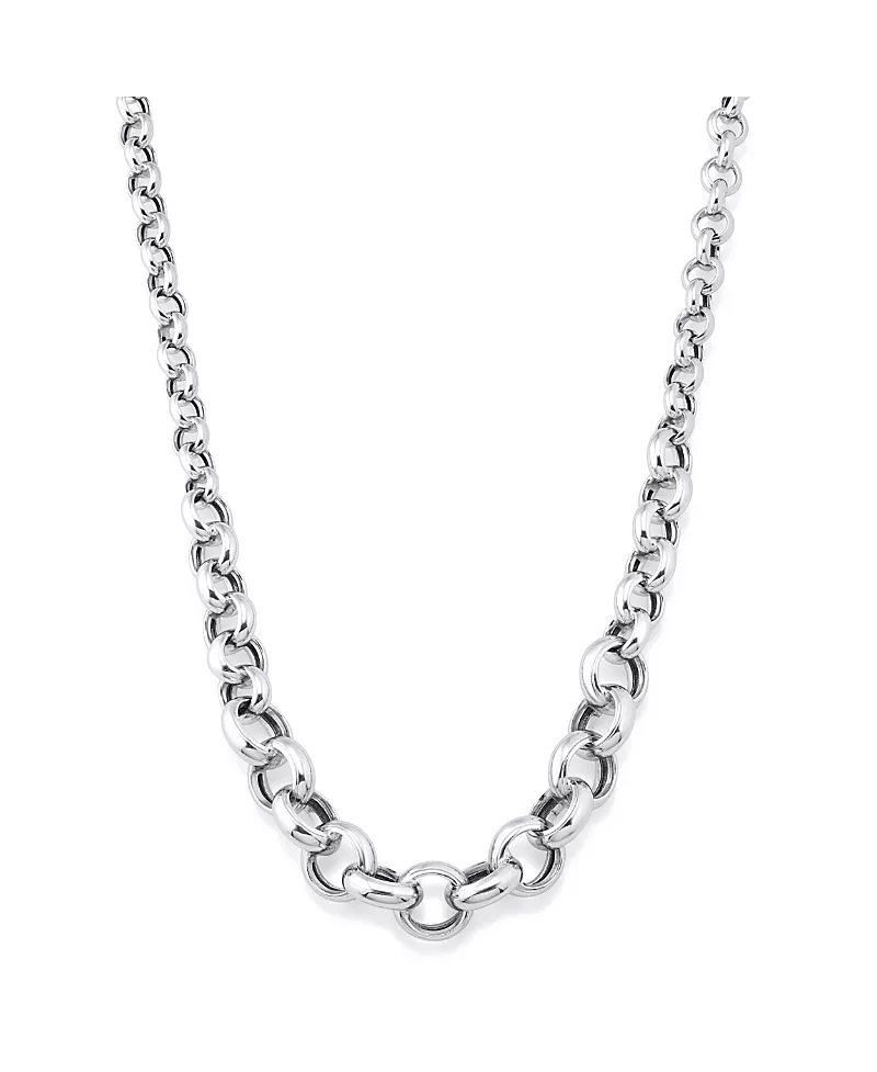 Oradina Sterling Silver Roll with it Rolo Necklace