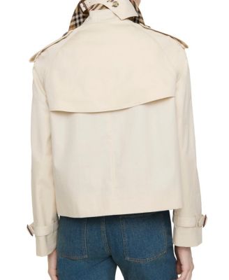 Cropped Tropical Gabardine Mayfair Trench Jacket