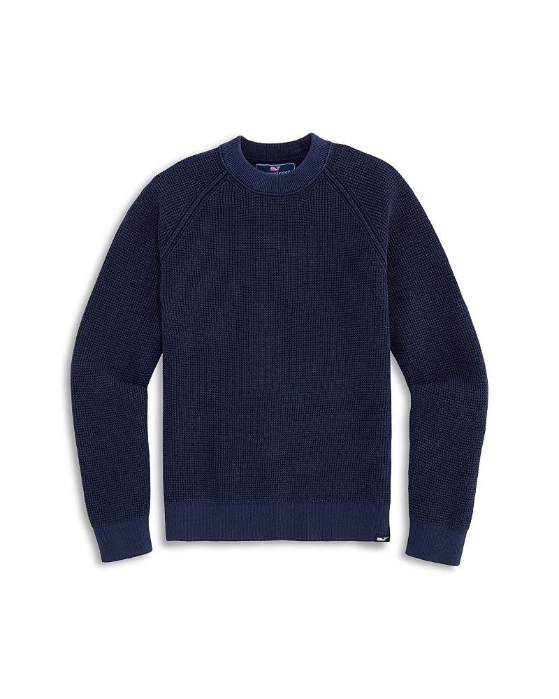 Vineyard Vines Boys' Garment Dyed Beach Waffle Crewneck Sweater - Little Kid