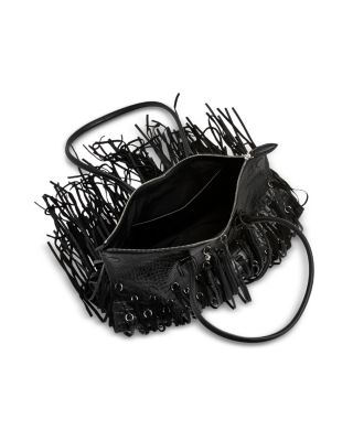 Manta Fringe Leather Top Handle Bag
