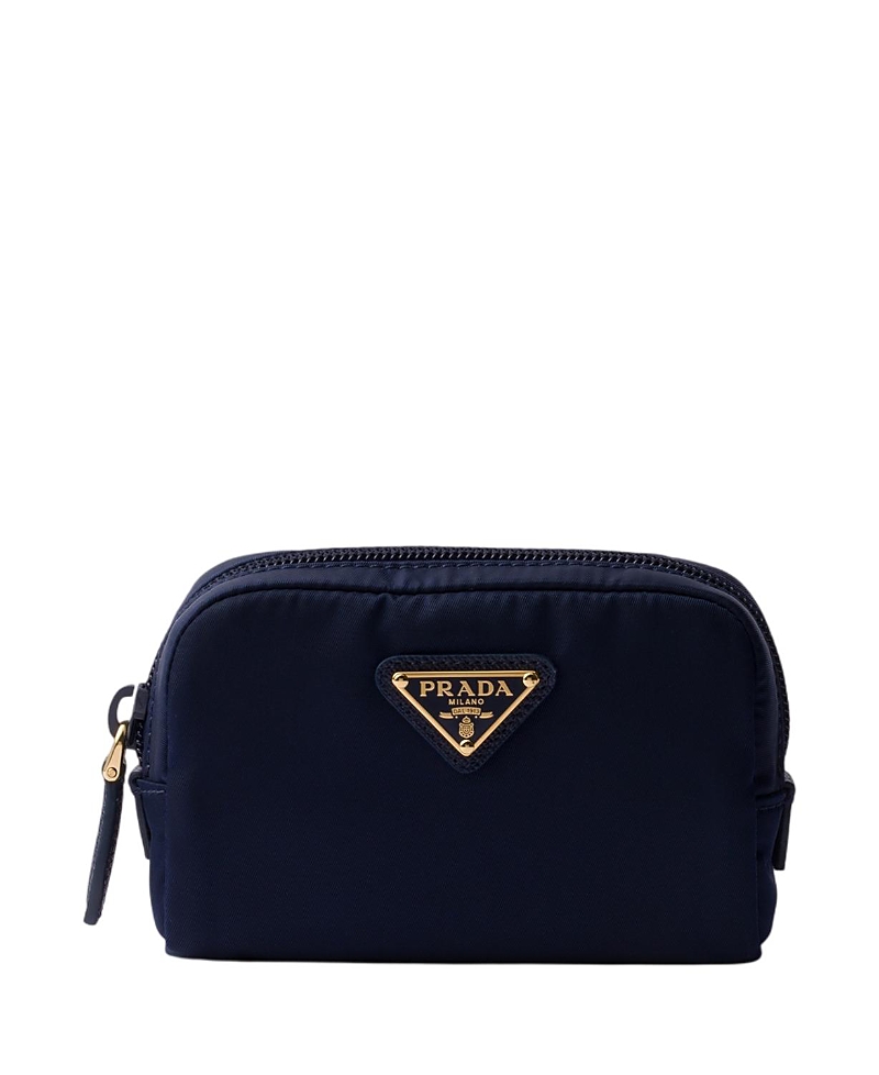Prada Re-nylon Necessaire Pouch In Blue