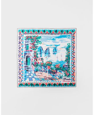  Printed Silk Twill Scarf, 90 X 90 Cm