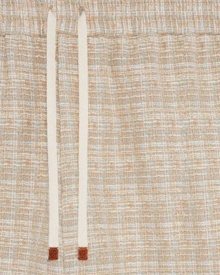 Relaxed Fit Tweed Drawstring Pants