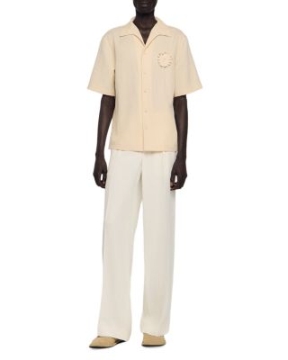 Loose Fit Crochet Flower Shirt