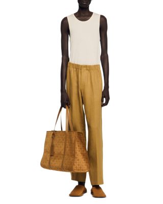 Split Leather Shopping Bag