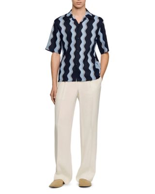 SS26 Waves Printed Linen Shirt